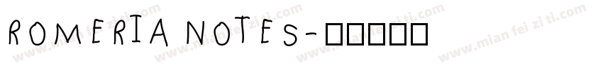 romeria notes字体转换